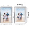 image:imageAmericanflat 8x8 Picture Frame  Matted to 5x5  Engineered Wood  White  Shatterresistant glass wall or tabletop display with included easel sawtooth hangers included secure turntab backingSilver