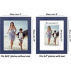 image:imageAmericanflat 8x8 Picture Frame  Matted to 5x5  Engineered Wood  White  Shatterresistant glass wall or tabletop display with included easel sawtooth hangers included secure turntab backingBlue