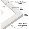 image:imageAmericanflat 8x8 Picture Frame  Matted to 5x5  Engineered Wood  White  Shatterresistant glass wall or tabletop display with included easel sawtooth hangers included secure turntab backingWhite