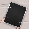 image:imageAmericanflat 8x8 Picture Frame  Matted to 5x5  Engineered Wood  White  Shatterresistant glass wall or tabletop display with included easel sawtooth hangers included secure turntab backingSilver