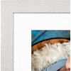 image:imageAmericanflat 8x8 Picture Frame  Matted to 5x5  Engineered Wood  White  Shatterresistant glass wall or tabletop display with included easel sawtooth hangers included secure turntab backingWhite