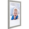 image:imageAmericanflat 8x8 Picture Frame  Matted to 5x5  Engineered Wood  White  Shatterresistant glass wall or tabletop display with included easel sawtooth hangers included secure turntab backingGrey Wood