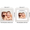 image:imageAmericanflat 8x8 Picture Frame  Matted to 5x5  Engineered Wood  White  Shatterresistant glass wall or tabletop display with included easel sawtooth hangers included secure turntab backingWhite