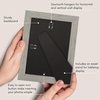 image:imageAmericanflat 8x8 Picture Frame  Matted to 5x5  Engineered Wood  White  Shatterresistant glass wall or tabletop display with included easel sawtooth hangers included secure turntab backingGrey Wood
