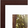 image:imageAmericanflat 8x8 Picture Frame  Matted to 5x5  Engineered Wood  White  Shatterresistant glass wall or tabletop display with included easel sawtooth hangers included secure turntab backingMahogany