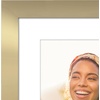 image:imageAmericanflat 8x8 Picture Frame  Matted to 5x5  Engineered Wood  White  Shatterresistant glass wall or tabletop display with included easel sawtooth hangers included secure turntab backingGold