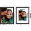image:imageAmericanflat 8x8 Picture Frame  Matted to 5x5  Engineered Wood  White  Shatterresistant glass wall or tabletop display with included easel sawtooth hangers included secure turntab backingBlack