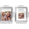 image:imageAmericanflat 8x8 Picture Frame  Matted to 5x5  Engineered Wood  White  Shatterresistant glass wall or tabletop display with included easel sawtooth hangers included secure turntab backingSilver