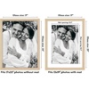 image:imageAmericanflat 8x8 Picture Frame  Matted to 5x5  Engineered Wood  White  Shatterresistant glass wall or tabletop display with included easel sawtooth hangers included secure turntab backingNatural Oak