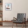 image:imageAmericanflat 8x8 Picture Frame  Matted to 5x5  Engineered Wood  White  Shatterresistant glass wall or tabletop display with included easel sawtooth hangers included secure turntab backingSilver