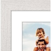 image:imageAmericanflat 8x8 Picture Frame  Matted to 5x5  Engineered Wood  White  Shatterresistant glass wall or tabletop display with included easel sawtooth hangers included secure turntab backingWhite