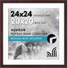 image:imageAmericanflat 8x8 Picture Frame  Matted to 5x5  Engineered Wood  White  Shatterresistant glass wall or tabletop display with included easel sawtooth hangers included secure turntab backingMahogany
