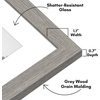 image:imageAmericanflat 8x8 Picture Frame  Matted to 5x5  Engineered Wood  White  Shatterresistant glass wall or tabletop display with included easel sawtooth hangers included secure turntab backingGrey Wood