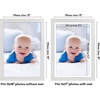 image:imageAmericanflat 8x8 Picture Frame  Matted to 5x5  Engineered Wood  White  Shatterresistant glass wall or tabletop display with included easel sawtooth hangers included secure turntab backingWhite