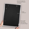 image:imageAmericanflat 8x8 Picture Frame  Matted to 5x5  Engineered Wood  White  Shatterresistant glass wall or tabletop display with included easel sawtooth hangers included secure turntab backingSilver