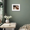 image:imageAmericanflat 8x8 Picture Frame  Matted to 5x5  Engineered Wood  White  Shatterresistant glass wall or tabletop display with included easel sawtooth hangers included secure turntab backingWhite