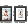 image:imageAmericanflat 8x8 Picture Frame  Matted to 5x5  Engineered Wood  White  Shatterresistant glass wall or tabletop display with included easel sawtooth hangers included secure turntab backingBlack