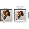 image:imageAmericanflat 8x8 Picture Frame  Matted to 5x5  Engineered Wood  White  Shatterresistant glass wall or tabletop display with included easel sawtooth hangers included secure turntab backingBlack