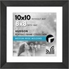 image:imageAmericanflat 8x8 Picture Frame  Matted to 5x5  Engineered Wood  White  Shatterresistant glass wall or tabletop display with included easel sawtooth hangers included secure turntab backingBlack
