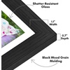 image:imageAmericanflat 8x8 Picture Frame  Matted to 5x5  Engineered Wood  White  Shatterresistant glass wall or tabletop display with included easel sawtooth hangers included secure turntab backingBlack