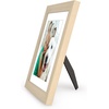 image:imageAmericanflat 8x8 Picture Frame  Matted to 5x5  Engineered Wood  White  Shatterresistant glass wall or tabletop display with included easel sawtooth hangers included secure turntab backingNatural Oak