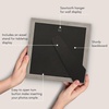 image:imageAmericanflat 8x8 Picture Frame  Matted to 5x5  Engineered Wood  White  Shatterresistant glass wall or tabletop display with included easel sawtooth hangers included secure turntab backingGrey Wood