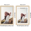image:imageAmericanflat 8x8 Picture Frame  Matted to 5x5  Engineered Wood  White  Shatterresistant glass wall or tabletop display with included easel sawtooth hangers included secure turntab backingNatural Oak