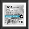 image:imageAmericanflat 8x8 Picture Frame  Matted to 5x5  Engineered Wood  White  Shatterresistant glass wall or tabletop display with included easel sawtooth hangers included secure turntab backingBlack