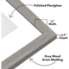 image:imageAmericanflat 8x8 Picture Frame  Matted to 5x5  Engineered Wood  White  Shatterresistant glass wall or tabletop display with included easel sawtooth hangers included secure turntab backingGrey Wood