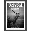 image:imageAmericanflat 8x8 Picture Frame  Matted to 5x5  Engineered Wood  White  Shatterresistant glass wall or tabletop display with included easel sawtooth hangers included secure turntab backingBlack