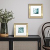 image:imageAmericanflat 8x8 Picture Frame  Matted to 5x5  Engineered Wood  White  Shatterresistant glass wall or tabletop display with included easel sawtooth hangers included secure turntab backingGold
