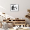 image:imageAmericanflat 8x8 Picture Frame  Matted to 5x5  Engineered Wood  White  Shatterresistant glass wall or tabletop display with included easel sawtooth hangers included secure turntab backingSilver