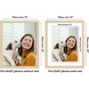 image:imageAmericanflat 8x8 Picture Frame  Matted to 5x5  Engineered Wood  White  Shatterresistant glass wall or tabletop display with included easel sawtooth hangers included secure turntab backingNatural Oak