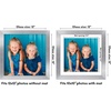 image:imageAmericanflat 8x8 Picture Frame  Matted to 5x5  Engineered Wood  White  Shatterresistant glass wall or tabletop display with included easel sawtooth hangers included secure turntab backingSilver
