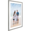 image:imageAmericanflat 8x8 Picture Frame  Matted to 5x5  Engineered Wood  White  Shatterresistant glass wall or tabletop display with included easel sawtooth hangers included secure turntab backingGrey Wood