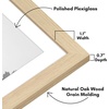 image:imageAmericanflat 8x8 Picture Frame  Matted to 5x5  Engineered Wood  White  Shatterresistant glass wall or tabletop display with included easel sawtooth hangers included secure turntab backingNatural Oak