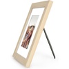 image:imageAmericanflat 8x8 Picture Frame  Matted to 5x5  Engineered Wood  White  Shatterresistant glass wall or tabletop display with included easel sawtooth hangers included secure turntab backingNatural Oak