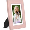 image:imageAmericanflat 8x8 Picture Frame  Matted to 5x5  Engineered Wood  White  Shatterresistant glass wall or tabletop display with included easel sawtooth hangers included secure turntab backingPink