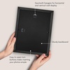image:imageAmericanflat 8x8 Picture Frame  Matted to 5x5  Engineered Wood  White  Shatterresistant glass wall or tabletop display with included easel sawtooth hangers included secure turntab backingBlack