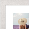 image:imageAmericanflat 8x8 Picture Frame  Matted to 5x5  Engineered Wood  White  Shatterresistant glass wall or tabletop display with included easel sawtooth hangers included secure turntab backingWhite