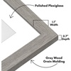 image:imageAmericanflat 8x8 Picture Frame  Matted to 5x5  Engineered Wood  White  Shatterresistant glass wall or tabletop display with included easel sawtooth hangers included secure turntab backingGrey Wood