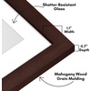 image:imageAmericanflat 8x8 Picture Frame  Matted to 5x5  Engineered Wood  White  Shatterresistant glass wall or tabletop display with included easel sawtooth hangers included secure turntab backingMahogany