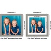 image:imageAmericanflat 8x8 Picture Frame  Matted to 5x5  Engineered Wood  White  Shatterresistant glass wall or tabletop display with included easel sawtooth hangers included secure turntab backingGrey Wood