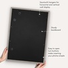 image:imageAmericanflat 8x8 Picture Frame  Matted to 5x5  Engineered Wood  White  Shatterresistant glass wall or tabletop display with included easel sawtooth hangers included secure turntab backingGrey Wood