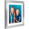 image:imageAmericanflat 8x8 Picture Frame  Matted to 5x5  Engineered Wood  White  Shatterresistant glass wall or tabletop display with included easel sawtooth hangers included secure turntab backingSilver