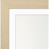 image:imageAmericanflat 8x8 Picture Frame  Matted to 5x5  Engineered Wood  White  Shatterresistant glass wall or tabletop display with included easel sawtooth hangers included secure turntab backingNatural Oak