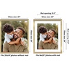 image:imageAmericanflat 8x8 Picture Frame  Matted to 5x5  Engineered Wood  White  Shatterresistant glass wall or tabletop display with included easel sawtooth hangers included secure turntab backingGold