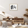 image:imageAmericanflat 8x8 Picture Frame  Matted to 5x5  Engineered Wood  White  Shatterresistant glass wall or tabletop display with included easel sawtooth hangers included secure turntab backingNatural Oak