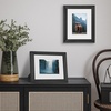 image:imageAmericanflat 8x8 Picture Frame  Matted to 5x5  Engineered Wood  White  Shatterresistant glass wall or tabletop display with included easel sawtooth hangers included secure turntab backingBlack