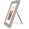image:imageAmericanflat 8x8 Picture Frame  Matted to 5x5  Engineered Wood  White  Shatterresistant glass wall or tabletop display with included easel sawtooth hangers included secure turntab backingGrey Wood
